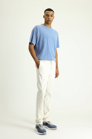  Ekru Regular Fit Beli Lastikli Likralı Kanvas / Chino Pantolon