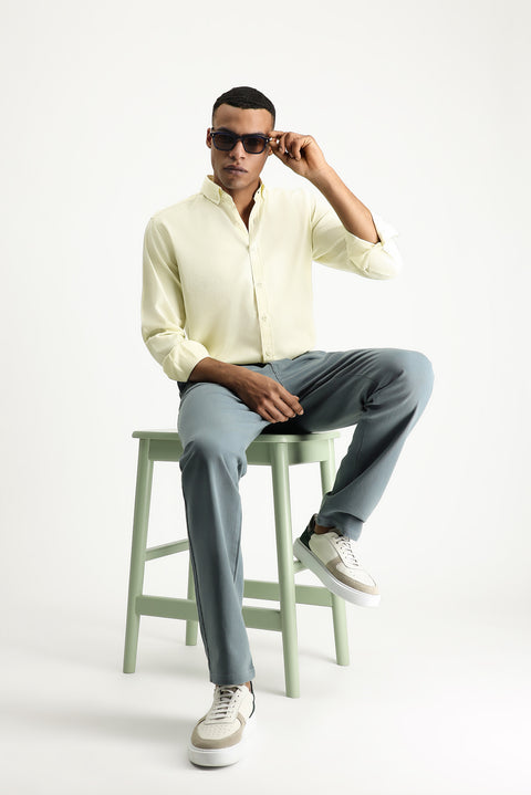 Petrol Yeşili 6 Drop Regular Fit Standart Kesim Beli Lastikli Likralı Kanvas / Chino Pantolon