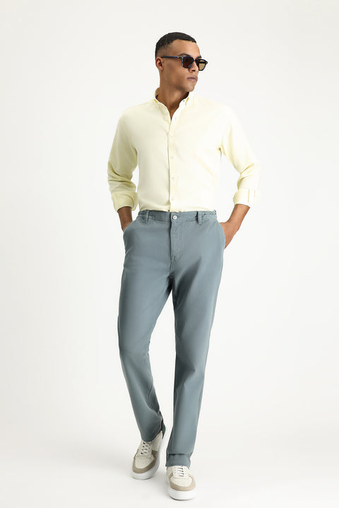 Petrol Yeşili 6 Drop Regular Fit Standart Kesim Beli Lastikli Likralı Kanvas / Chino Pantolon