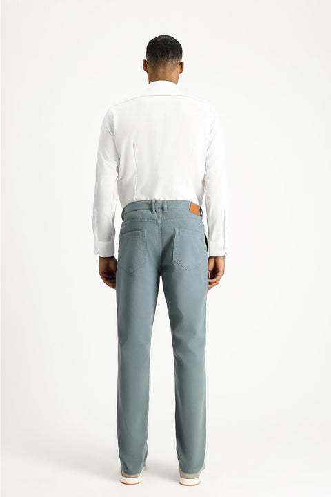 Petrol Yeşili 6 Drop Regular Fit Standart Kesim Beli Lastikli Likralı Kanvas / Chino Pantolon