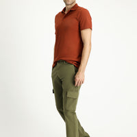 Asker Haki Regular Fit Likralı Kargo Pantolon
