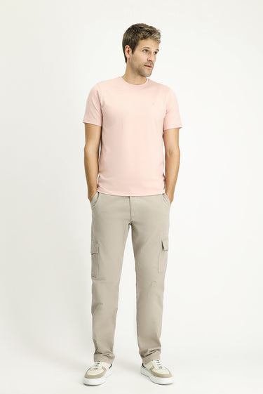 Açık Vizon Regular Fit Likralı Kargo Pantolon