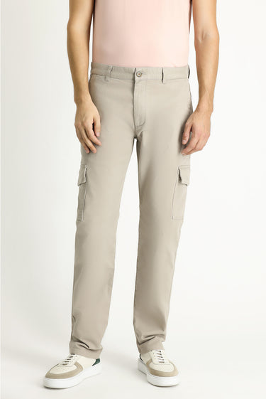 Açık Vizon Regular Fit Likralı Kargo Pantolon