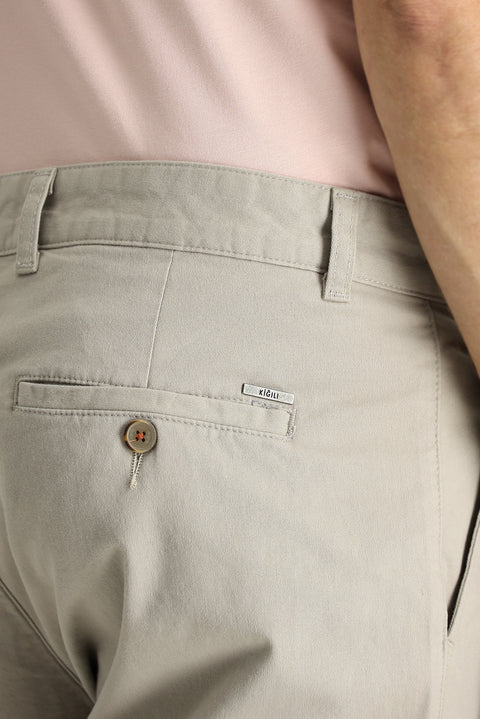 Açık Vizon Regular Fit Standart Kesim Likralı Kargo Pantolon