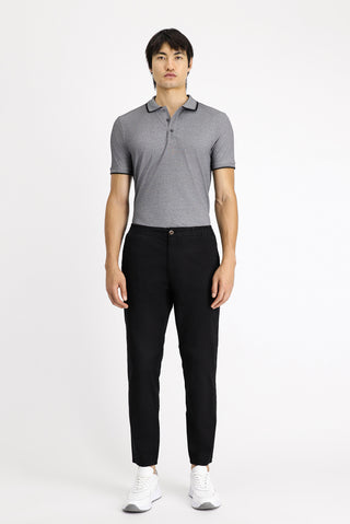  Siyah Regular Fit Beli Lastikli Likralı Kanvas / Chino Pantolon