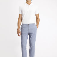 Havacı Mavi Regular Fit Beli Lastikli Likralı Kanvas / Chino Pantolon