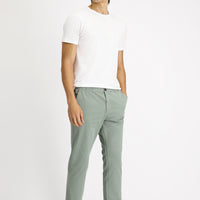 Çağla Yeşili Regular Fit Beli Lastikli Likralı Kanvas / Chino Pantolon
