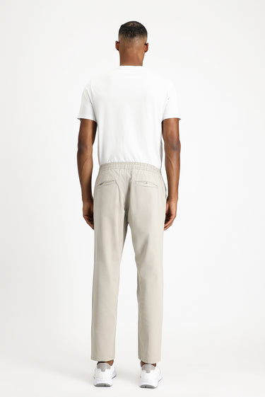 Açık Vizon Regular Fit Beli Lastikli Likralı Kanvas / Chino Pantolon