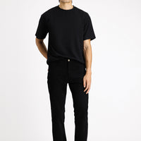 Siyah Regular Fit Likralı Kanvas / Chino Pantolon