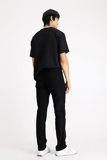 Siyah Regular Fit Likralı Kanvas / Chino Pantolon