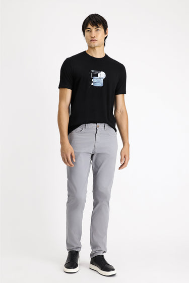 Orta Gri Regular Fit Likralı Kanvas / Chino Pantolon