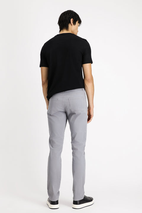 Orta Gri 6 Drop Regular Fit Standart Kesim Likralı Kanvas / Chino Pantolon