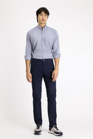  Koyu Lacivert 6 Drop Regular Fit Standart Kesim Likralı Kanvas / Chino Pantolon