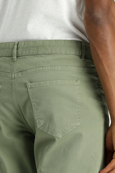 Orta Haki Regular Fit Likralı Kanvas / Chino Pantolon