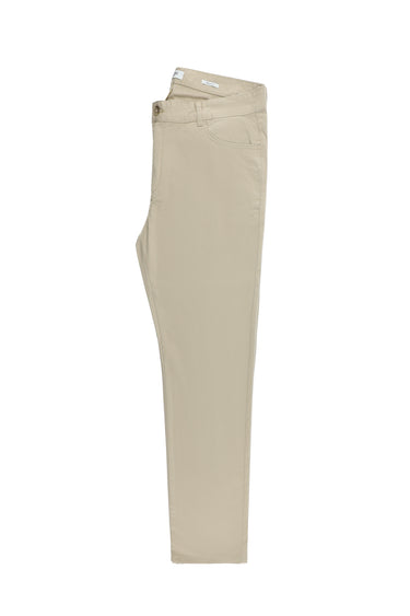 Açık Bej Relaxed Fit Rahat Kesim Likralı Kanvas / Chino Pantolon