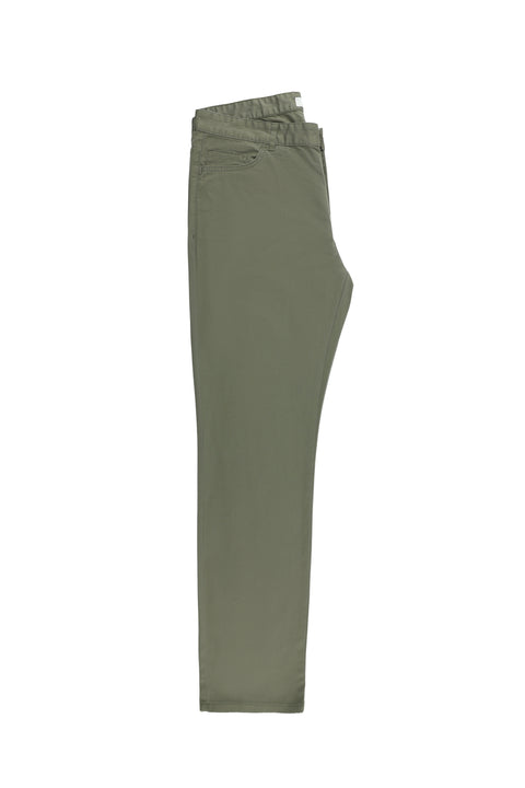 Open Khaki Relaxed Fit Stretchy Canvas / Chino Trousers