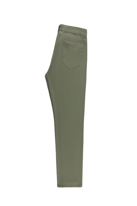 Open Khaki Relaxed Fit Stretchy Canvas / Chino Trousers