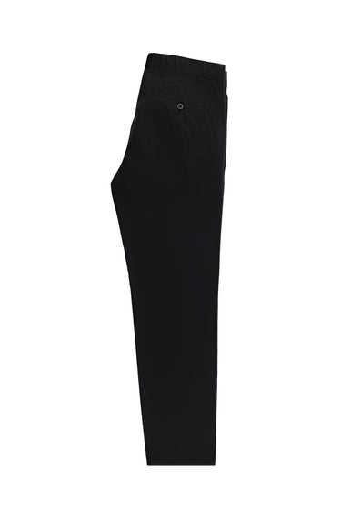 Siyah Relaxed Fit Rahat Kesim Likralı Kanvas / Chino Pantolon