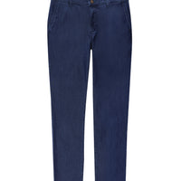 Orta Lacivert Relaxed Fit Rahat Kesim Denim Look Likralı Pantolon