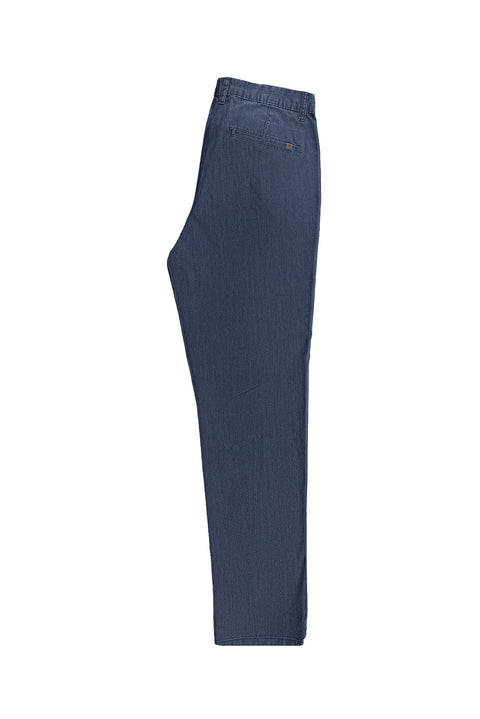 Medium Indigo Relaxed Fit Comfort Cut Denim Look Trousers