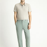 Celadon Green Relaxed Fit Elastic Waist Lycra Trousers