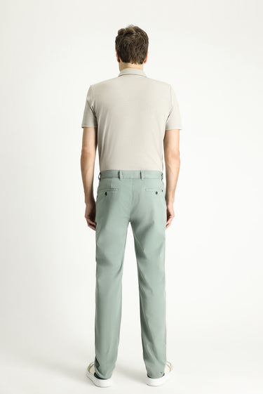  Çağla Yeşili Relaxed Fit Rahat Kesim Beli Lastikli Likralı Pantolon
