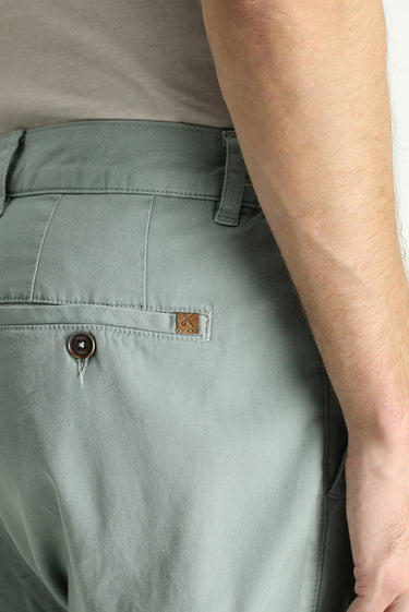 Çağla Yeşili Slim Fit Dar Kesim Beli Lastikli Likralı Pantolon
