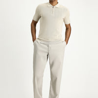 Açık Vizon 7 Drop Slim Fit Dar Kesim Beli Lastikli Likralı Pantolon