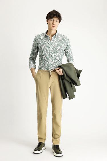 Koyu Bej 7 Drop Slim Fit Dar Kesim Beli Lastikli İpli Likralı Jogger Pantolon