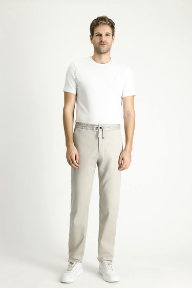  Taş Slim Fit Dar Kesim Beli Lastikli İpli Likralı Pantolon