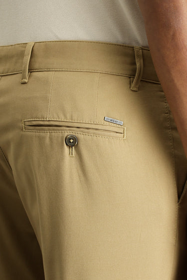 Koyu Bej Relaxed Fit Rahat Kesim Desenli Likralı Kanvas / Chino Pantolon