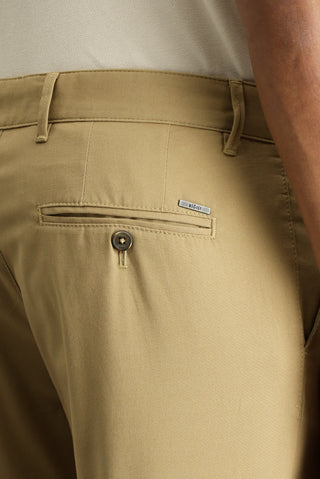  Koyu Bej Relaxed Fit Rahat Kesim Desenli Likralı Kanvas / Chino Pantolon