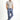Koyu Havacı Slim Fit Dar Kesim Beli Lastikli İpli Desenli Likralı Pantolon