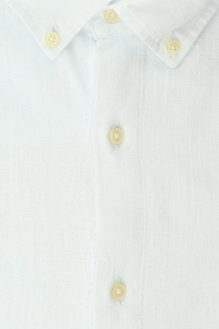  Beyaz Büyük Beden Uzun Kol Desenli Pamuk Dü?meli Yaka Gömlek-Ki??l?