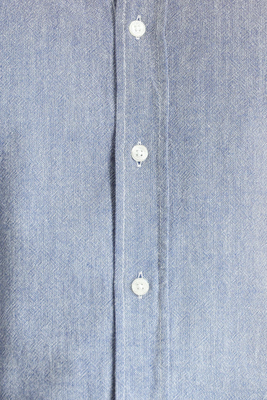 Orta Lacivert Uzun Kol Regular Fit Desenli Spor Pamuk Düğmeli Yaka Gömlek