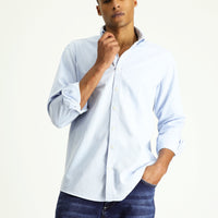 Uçuk Mavi Uzun Kol Regular Fit Oxford Pamuk Gömlek