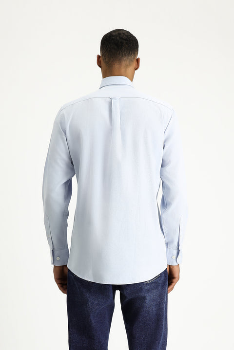 Uçuk Mavi Uzun Kol Regular Fit Oxford Pamuk Gömlek