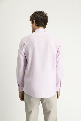  Toz Pembe Uzun Kol Regular Fit Spor Pamuk Gömlek