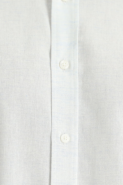 Mavi Uzun Kol Regular Fit Desenli Spor Pamuklu Düğmeli Yaka Gömlek