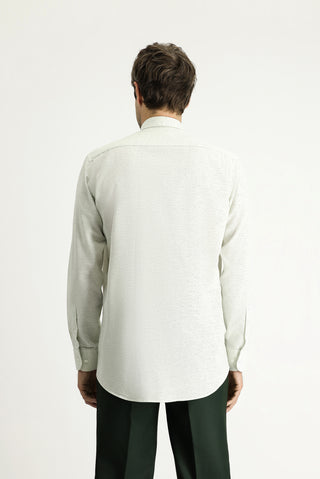  Ça?la Ye?ili Uzun Kol Regular Fit Desenli Spor Pamuklu Dü?meli Yaka Gömlek-Ki??l?