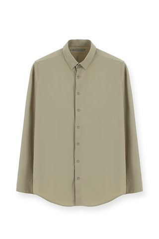  Açık Bej Techno-Line Uzun Kol Regular Fit Likralı Gömlek