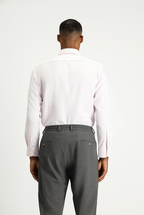 Toz Pembe Uzun Kol Regular Fit Oxford Pamuklu Kolay Ütülenebilir Gömlek