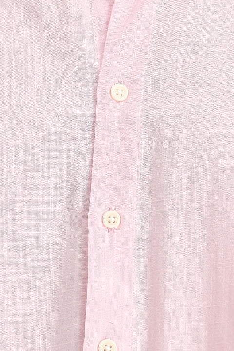 Dusty Pink Long Sleeve Regular Fit Sport Cotton Shirt