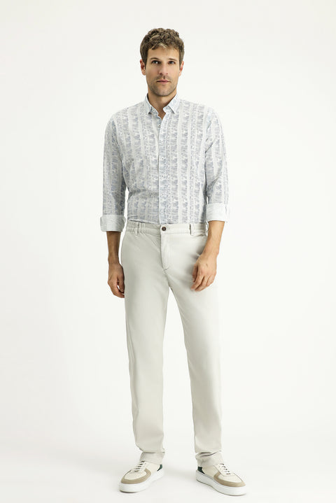 Mavi Uzun Kol Slim Fit Dar Kesim Gömlek