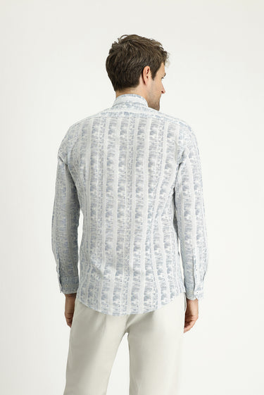 Mavi Uzun Kol Slim Fit Dar Kesim Gömlek