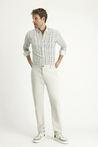  Açık Haki Uzun Kol Slim Fit Dar Kesim Gömlek