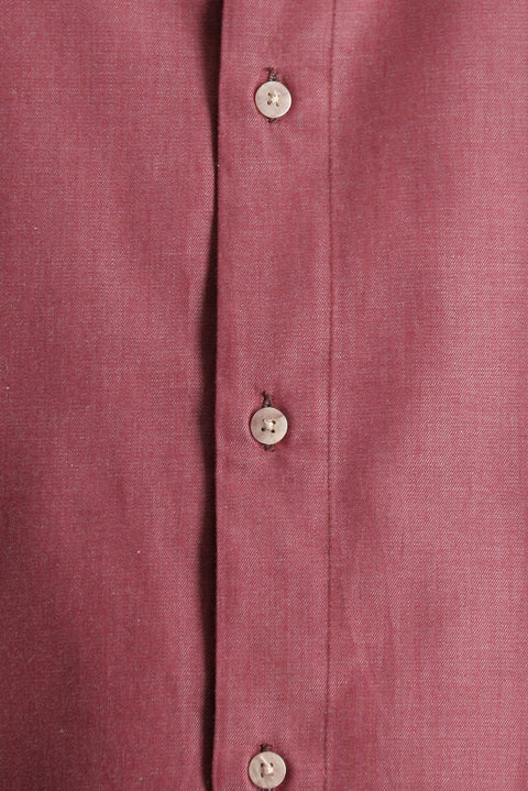 Gül Kurusu Uzun Kol Slim Fit Dar Kesim Spor Pamuk Gömlek