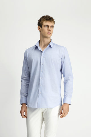  Aç?k Gri Uzun Kol Slim Fit Dar Kesim Klasik Pamuk Gömlek-Ki??l?