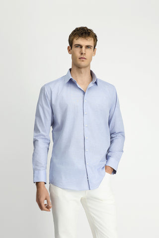  Aç?k Gri Uzun Kol Slim Fit Dar Kesim Klasik Pamuk Gömlek-Ki??l?