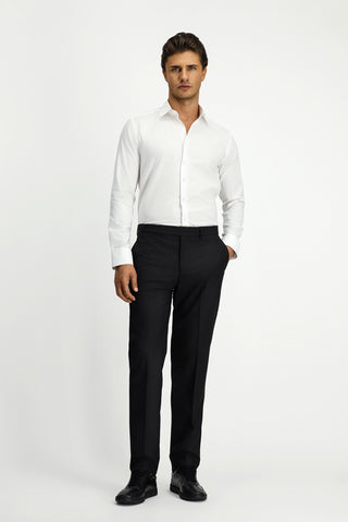  Beyaz Uzun Kol Slim Fit Dar Kesim Klasik Pamuk Gömlek
